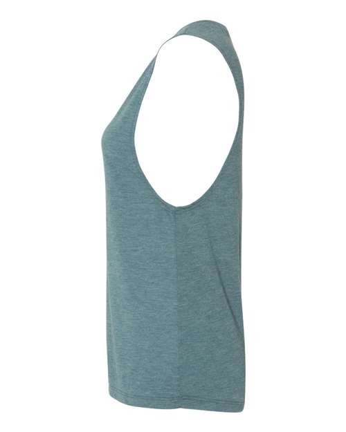 BELLA + CANVAS Women's Flowy Scoop Muscle Tank 8803 - Heather Deep Teal