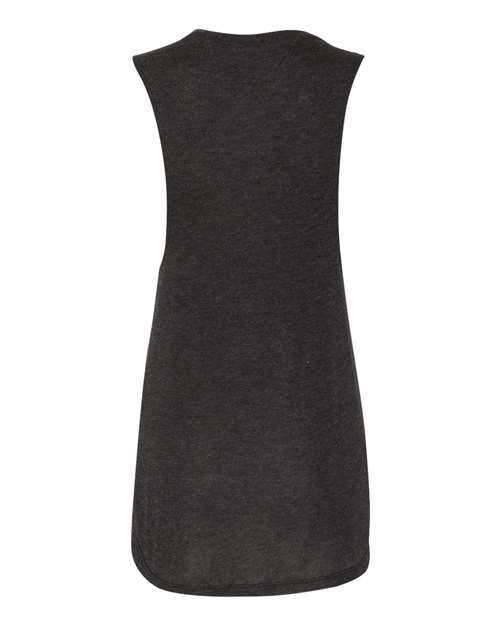 BELLA + CANVAS Women's Flowy Scoop Muscle Tank 8803 - Black Heather