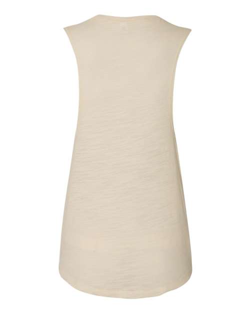 BELLA + CANVAS Women's Flowy Scoop Muscle Tank 8803 - Natural Slub