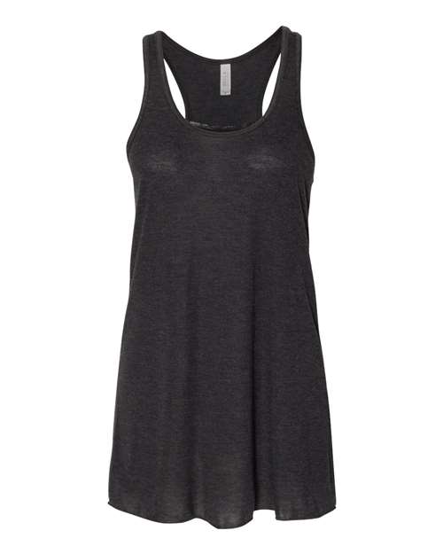 BELLA + CANVAS Women's Flowy Racerback Tank 8800 - Black Heather