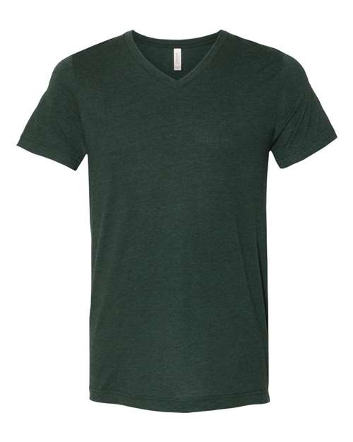 BELLA + CANVAS Unisex Triblend V-Neck Tee 3415 - Emerald Triblend