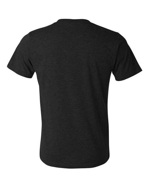 BELLA + CANVAS Unisex Triblend V-Neck Tee 3415 - Black Heather Triblend