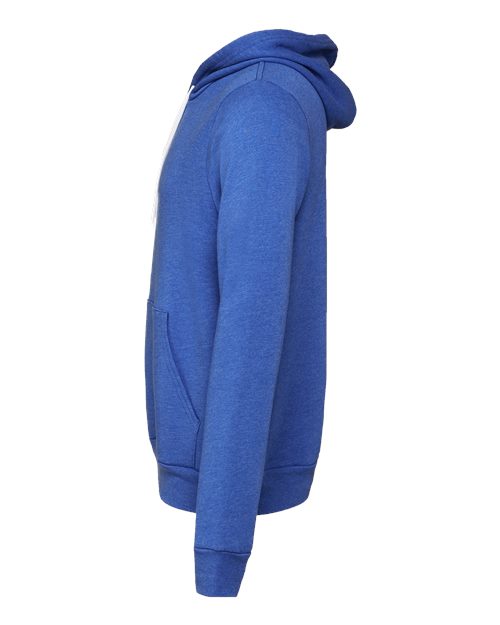 BELLA + CANVAS Unisex Sponge Fleece Hoodie Sweatshirt 3719 - Heather True Royal