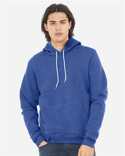 BELLA + CANVAS Unisex Sponge Fleece Hoodie Sweatshirt 3719 - Heather True Royal