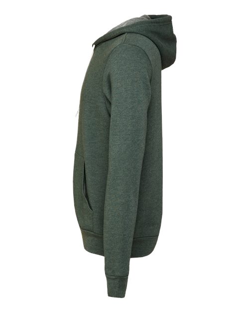 BELLA + CANVAS Unisex Sponge Fleece Full-Zip Hoodie Sweatshirt 3739 - Heather Forest