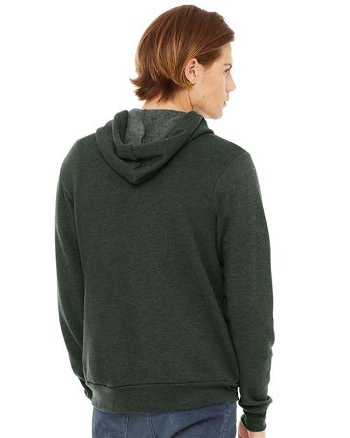 BELLA + CANVAS Unisex Sponge Fleece Full-Zip Hoodie Sweatshirt 3739 - Heather Forest