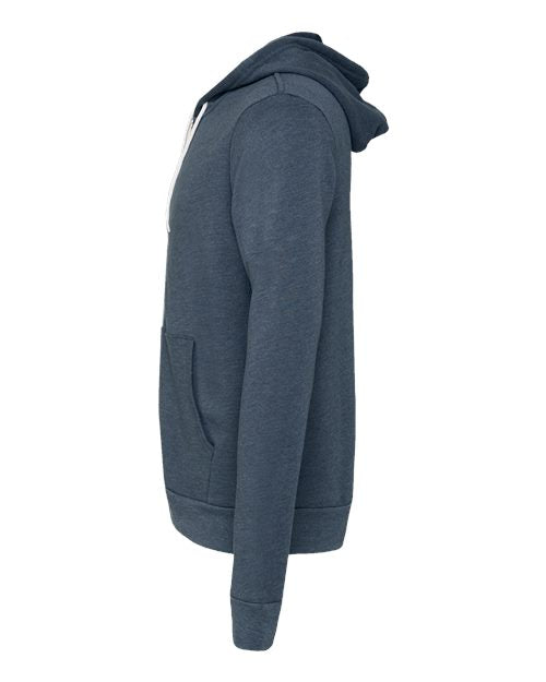 BELLA + CANVAS Unisex Sponge Fleece Full-Zip Hoodie Sweatshirt 3739 - Heather Navy