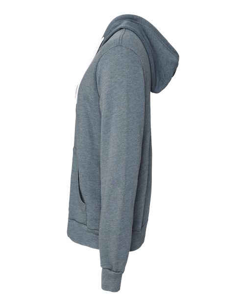 BELLA + CANVAS Unisex Sponge Fleece Full-Zip Hoodie Sweatshirt 3739 - Heather Slate