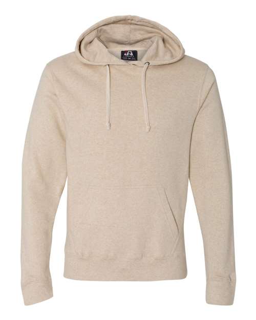 J. America Men's Triblend Fleece Hooded Sweatshirt 8871 - Oatmeal Triblend