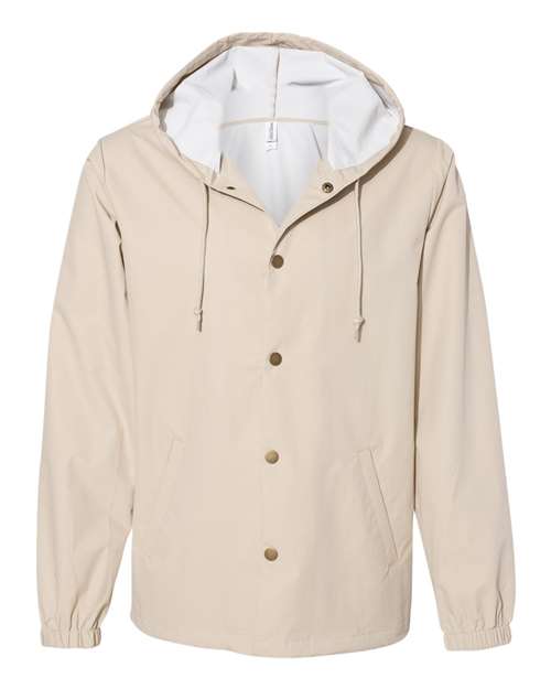 Independent Trading Co. Men's Water-Resistant Hooded Windbreaker EXP95NB