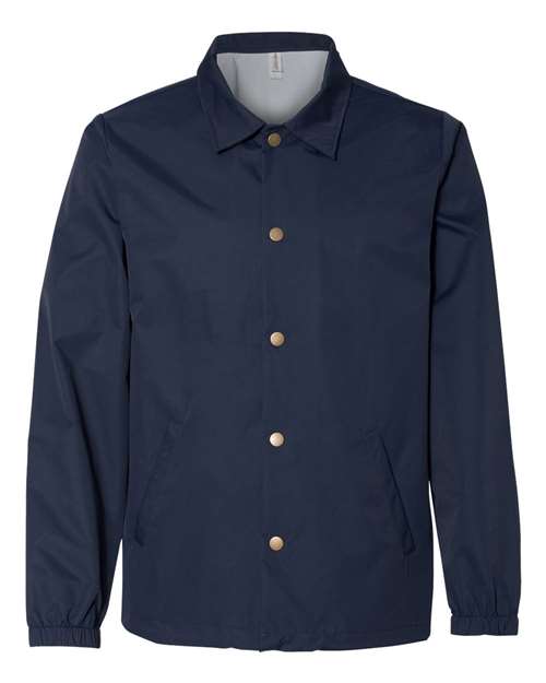Independent Trading Co. Men's Water-Resistant Windbreaker Coach’s Jacket EXP99CNB