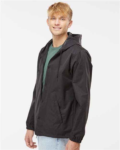 Independent Trading Co. Men's Water-Resistant Hooded Windbreaker EXP95NB