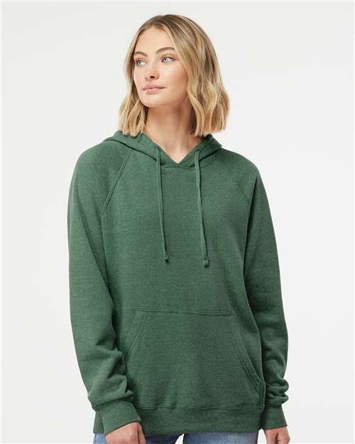 Independent Trading Co. Unisex Special Blend Raglan Hooded Sweatshirt PRM33SBP - Moss