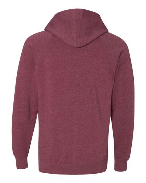 Independent Trading Co. Unisex Special Blend Raglan Hooded Sweatshirt PRM33SBP - Crimson