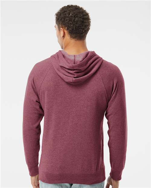 Independent Trading Co. Unisex Special Blend Raglan Hooded Sweatshirt PRM33SBP - Crimson