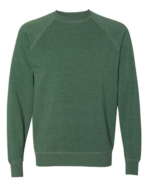 Independent Trading Co. Unisex Special Blend Raglan Crewneck Sweatshirt PRM30SBC