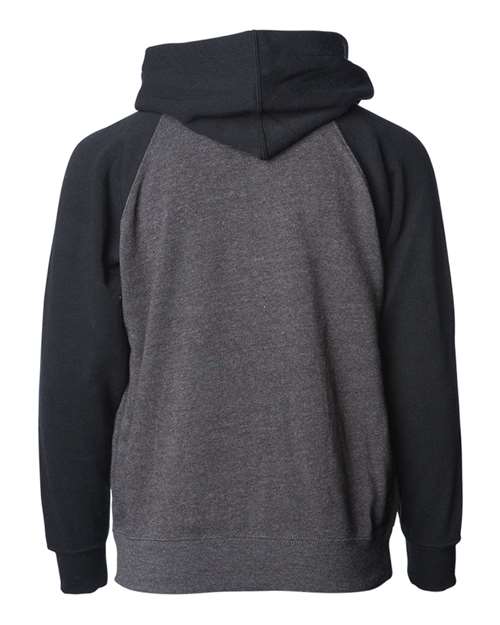 Independent Trading Co. Youth Lightweight Special Blend Raglan Zip Hood PRM15YSBZ