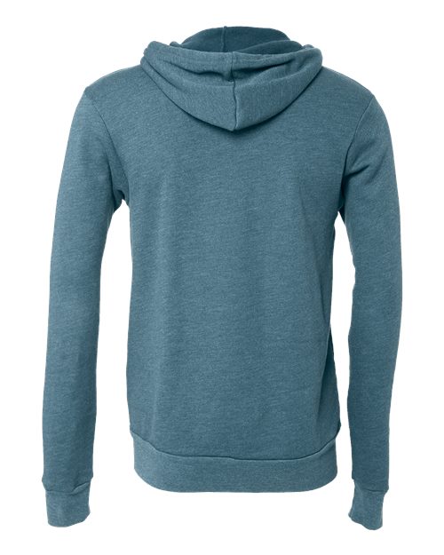 BELLA + CANVAS Unisex Sponge Fleece Full-Zip Hoodie Sweatshirt 3739 - Heather Deep Teal