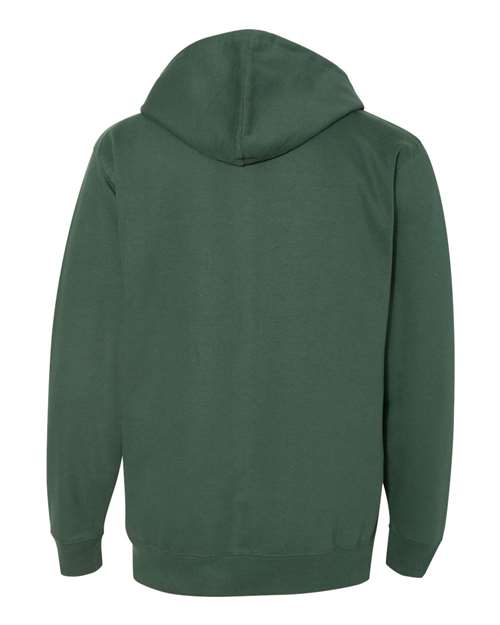 Independent Trading Co. Unisex Midweight Full-Zip Hooded Sweatshirt SS4500Z - Alpine Green