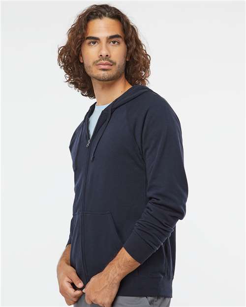 Independent Trading Co. Unisex Special Blend Raglan Full-Zip Hooded Sweatshirt PRM33SBZ