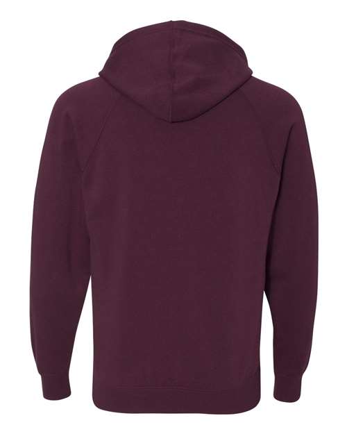 Independent Trading Co. Unisex Special Blend Raglan Hooded Sweatshirt PRM33SBP - Maroon