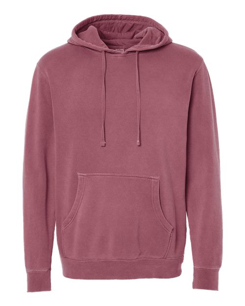 Independent Trading Co. Unisex Midweight Pigment-Dyed Hooded Sweatshirt PRM4500 - Pigment Maroon