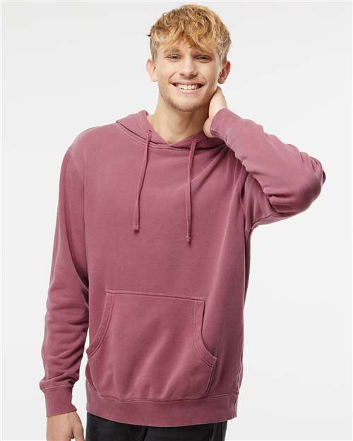 Independent Trading Co. Unisex Midweight Pigment-Dyed Hooded Sweatshirt PRM4500 - Pigment Maroon