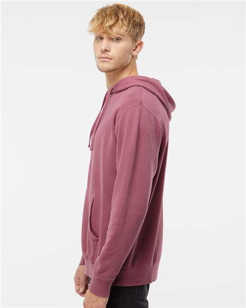 Independent Trading Co. Unisex Midweight Pigment-Dyed Hooded Sweatshirt PRM4500 - Pigment Maroon