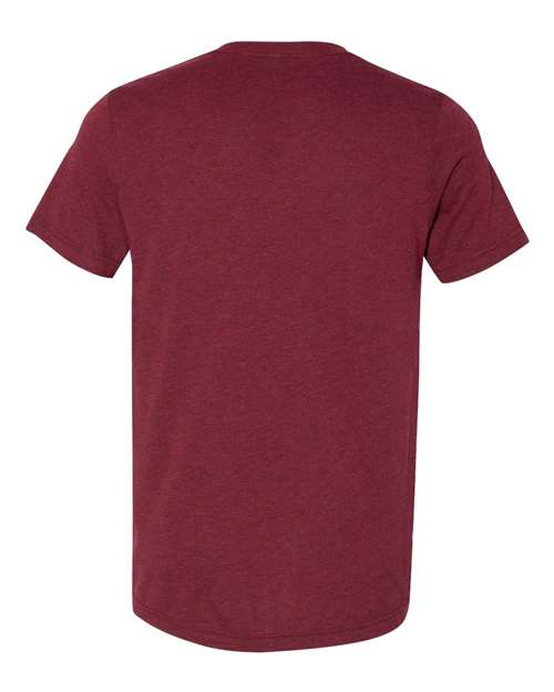 BELLA + CANVAS Unisex Triblend V-Neck Tee 3415 - Cardinal Triblend