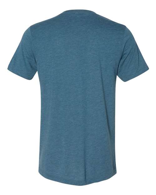 BELLA + CANVAS Unisex Triblend V-Neck Tee 3415 - Steel Blue Triblend