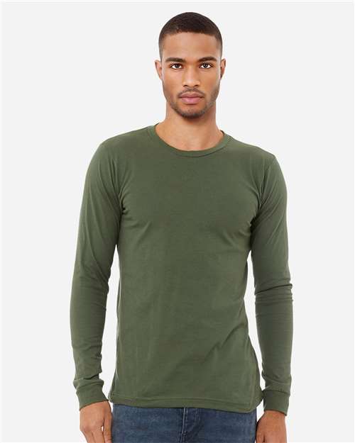 BELLA + CANVAS Unisex Jersey Long Sleeve Tee 3501 - Military Green