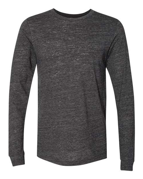 BELLA + CANVAS Unisex Jersey Long Sleeve Tee 3501 - Charcoal Black Slub