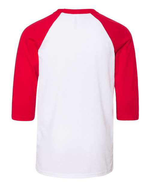 BELLA + CANVAS Youth Three-Quarter Sleeve Baseball Tee 3200Y
