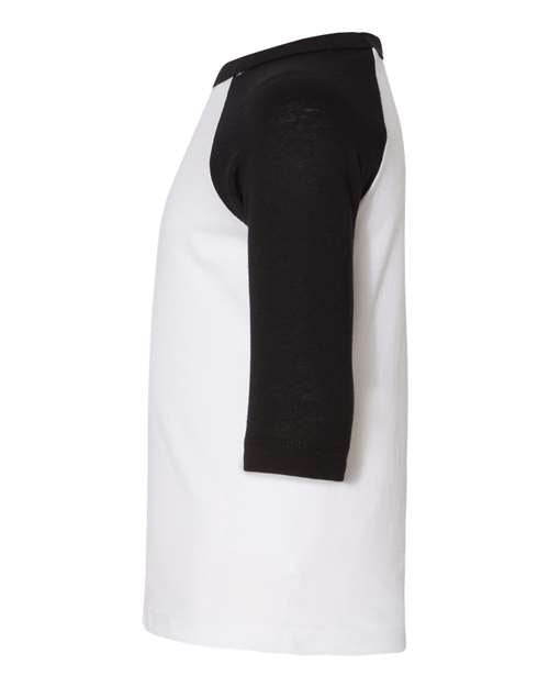 BELLA + CANVAS Toddler Three-Quarter Sleeve Baseball Tee 3200T