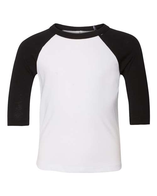BELLA + CANVAS Toddler Three-Quarter Sleeve Baseball Tee 3200T