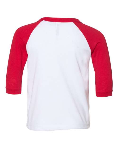 BELLA + CANVAS Toddler Three-Quarter Sleeve Baseball Tee 3200T