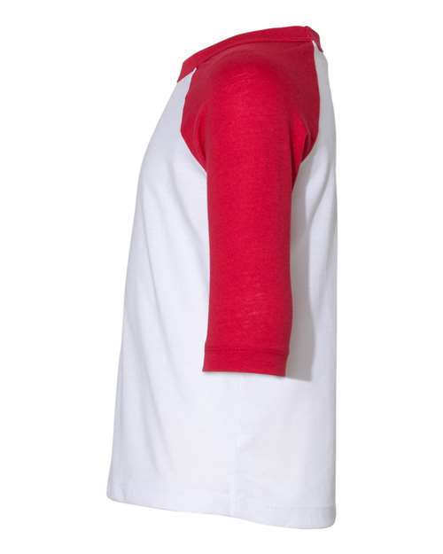 BELLA + CANVAS Toddler Three-Quarter Sleeve Baseball Tee 3200T