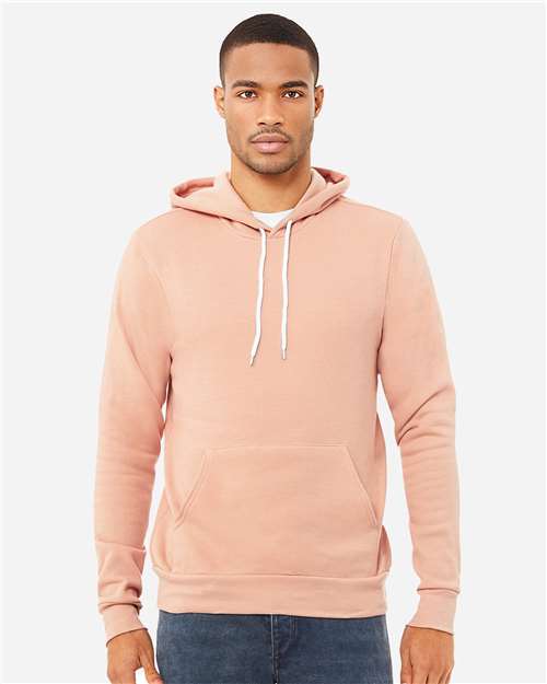 BELLA + CANVAS Unisex Sponge Fleece Hoodie Sweatshirt 3719 - Peach