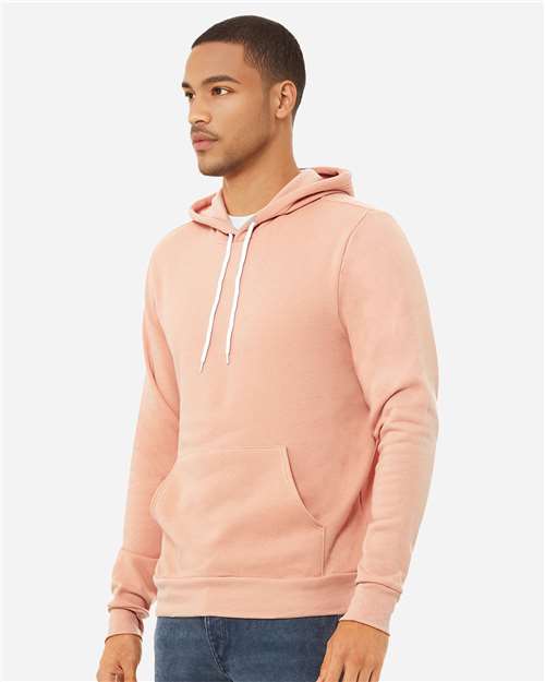 BELLA + CANVAS Unisex Sponge Fleece Hoodie Sweatshirt 3719 - Peach