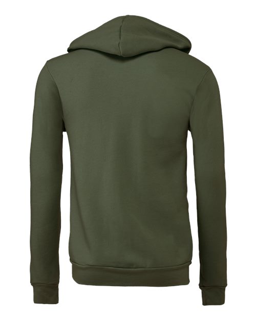 BELLA + CANVAS Unisex Sponge Fleece Full-Zip Hoodie Sweatshirt 3739 - Military Green