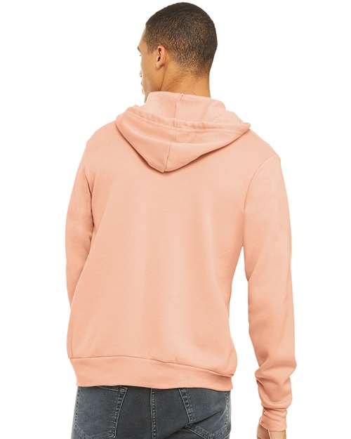 BELLA + CANVAS Unisex Sponge Fleece Full-Zip Hoodie Sweatshirt 3739 - Peach