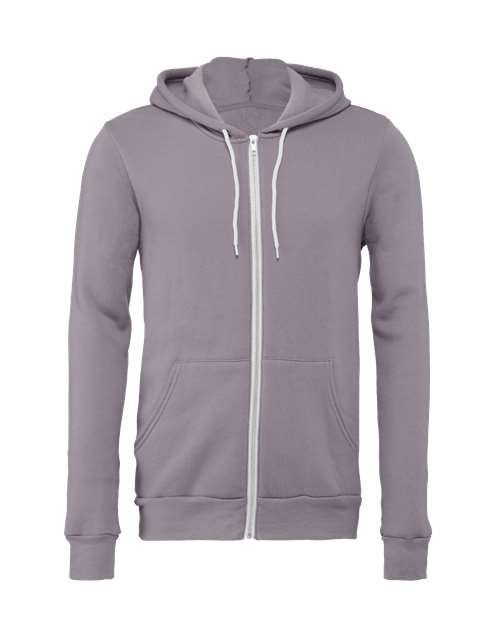 BELLA + CANVAS Unisex Sponge Fleece Full-Zip Hoodie Sweatshirt 3739 - Storm