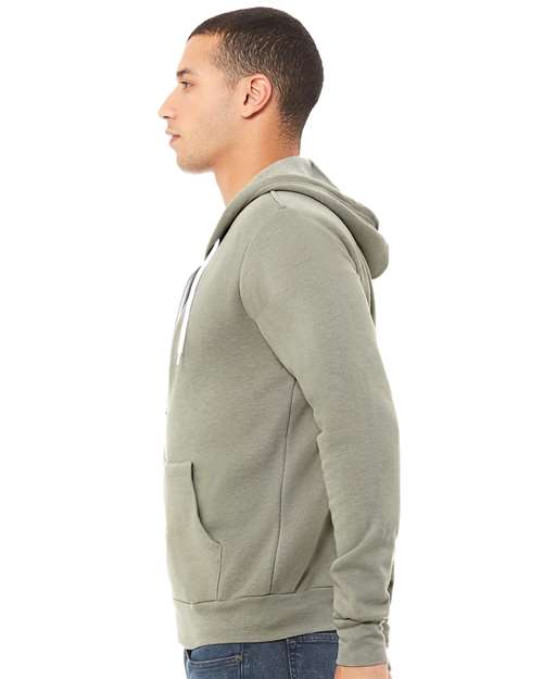 BELLA + CANVAS Unisex Sponge Fleece Full-Zip Hoodie Sweatshirt 3739 - Heather Stone