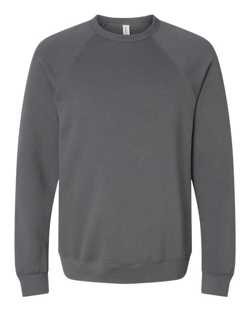 BELLA + CANVAS Unisex Sponge Fleece Raglan Crewneck Sweatshirt 3901 - Asphalt
