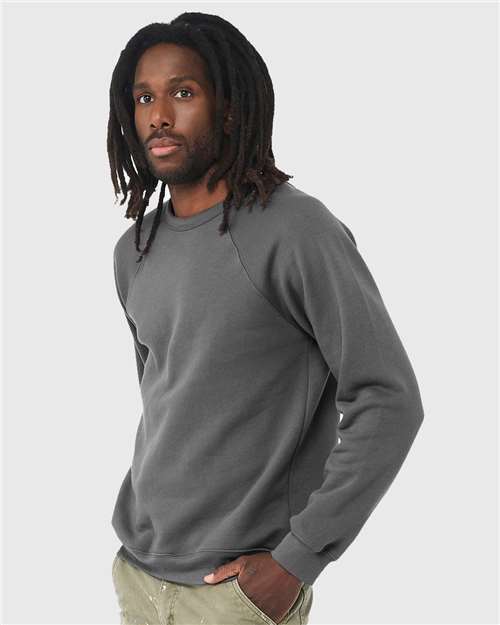 BELLA + CANVAS Unisex Sponge Fleece Raglan Crewneck Sweatshirt 3901 - Asphalt