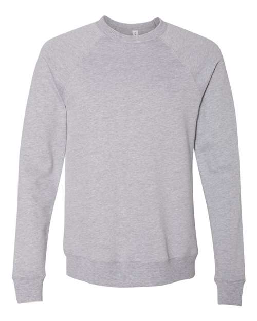 BELLA + CANVAS Unisex Sponge Fleece Raglan Crewneck Sweatshirt 3901 - Athletic Heather