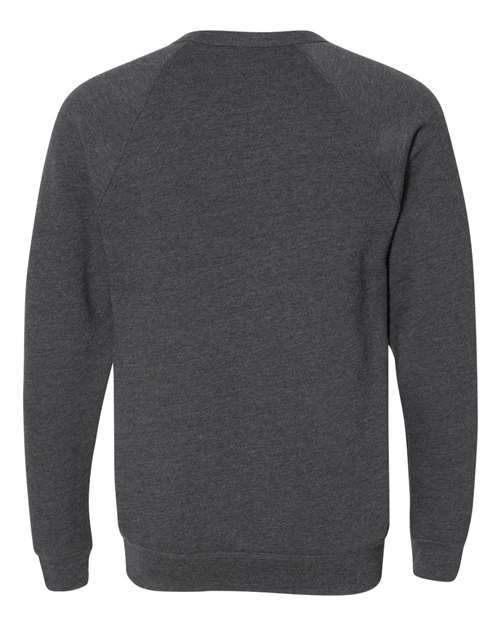 BELLA + CANVAS Unisex Sponge Fleece Raglan Crewneck Sweatshirt 3901 - Dark Grey Heather