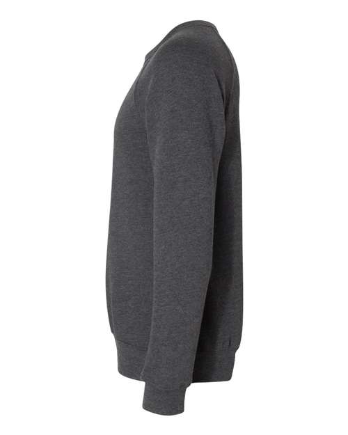 BELLA + CANVAS Unisex Sponge Fleece Raglan Crewneck Sweatshirt 3901 - Dark Grey Heather