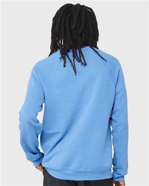 BELLA + CANVAS Unisex Sponge Fleece Raglan Crewneck Sweatshirt 3901 - Carolina Blue