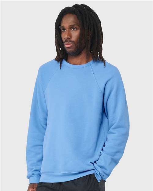 BELLA + CANVAS Unisex Sponge Fleece Raglan Crewneck Sweatshirt 3901 - Carolina Blue